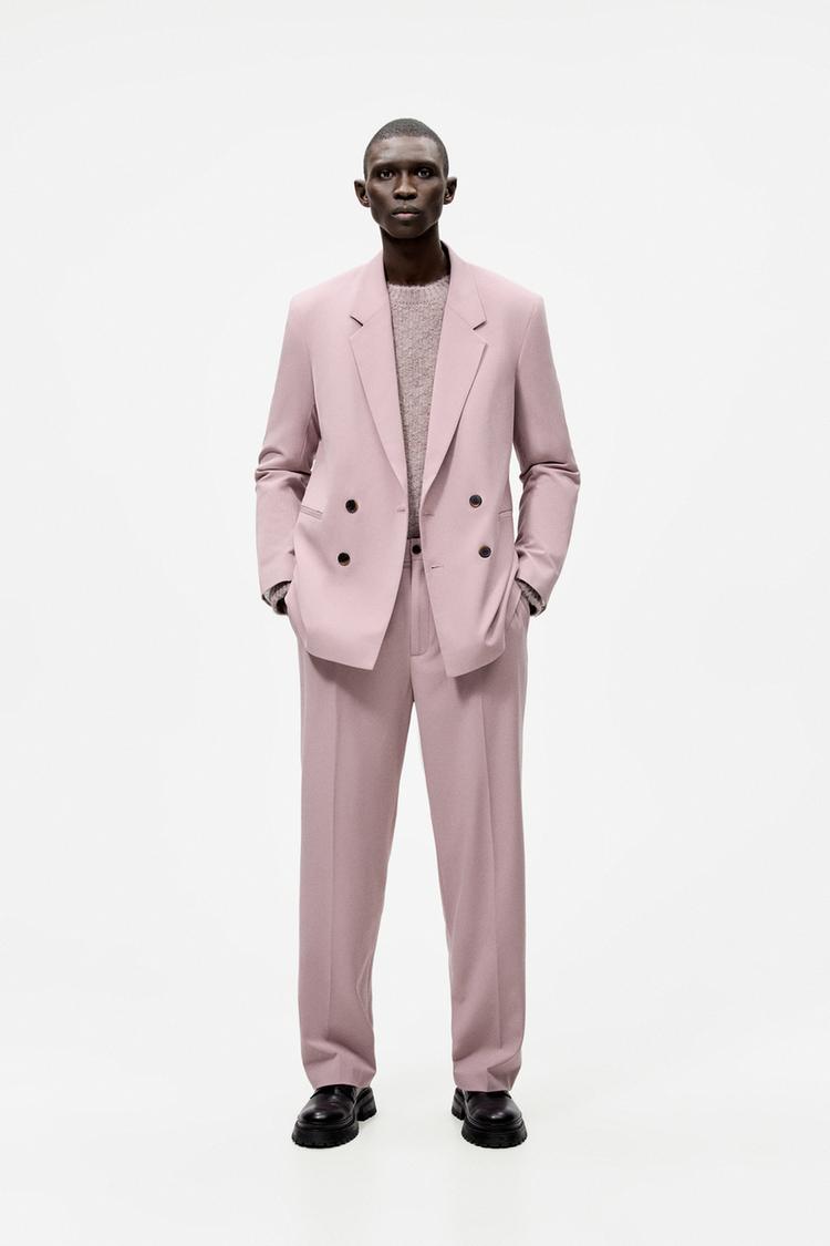 DOUBLE BREASTED SUIT BLAZER Dusty pink ZARA United Kingdom